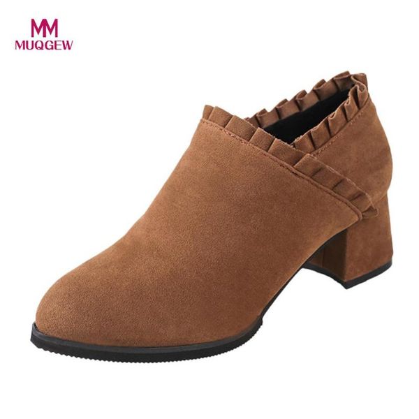 

boots women ankle short booties 2021 fashion solid color suede shoes zipper female botas zapatos de mujer, Black
