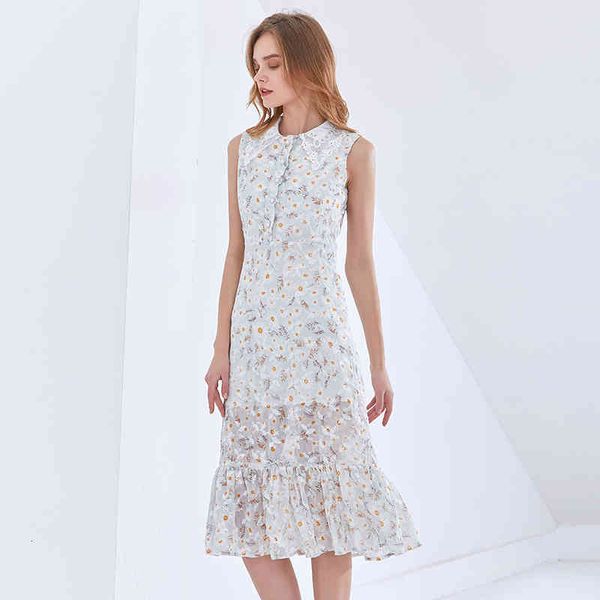 

dresses bohemian style for women high waist lapel sleeveless hit color ruffles designer mid es female 2021 tide, Black;gray