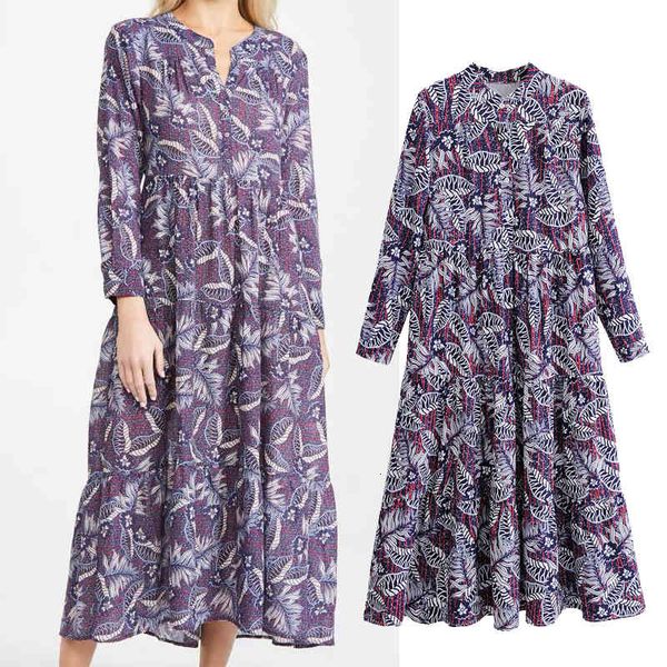 

casual dresses women folds floral print dress o-neck long sleeve slim waist chic party mujer jdgk, Black;gray