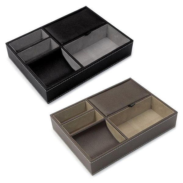 

jewelry pouches, bags g2af deskstorage box 5 grids office organize tray necklace stud earring keeping case nightstand, Pink;blue