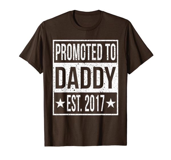 

promoted to daddy est 2017 shirt, White;black