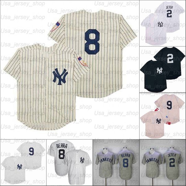 

retro baseball 1951 1961 and 1939 home jersey 2 jeter 8 berra 99 judge white grey, Blue;black
