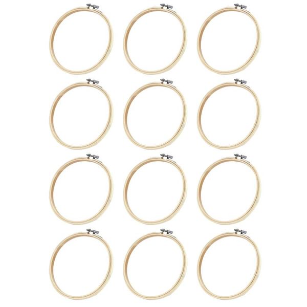 

other arts and crafts 12pcs embroidery hoops bamboo frames adjustable circles