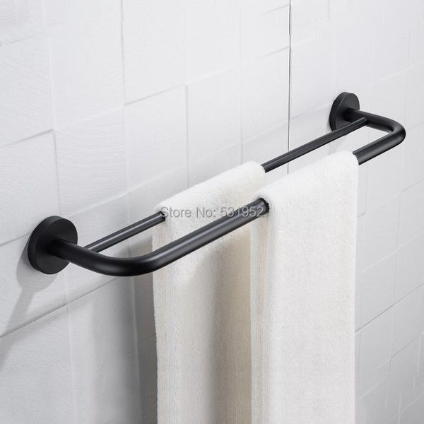 

towel racks 60cm black bathroom hardware wall mounted bath shelves double rails 24 inch