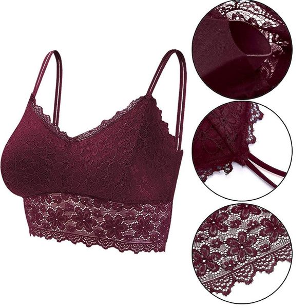 

pieces v neck bra seamless lace suspender vest with chest mat sports loose breathable korean casual yoga outfit