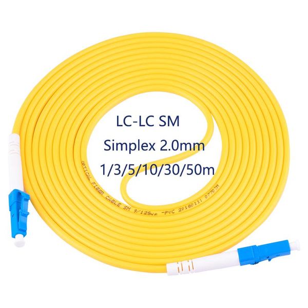 

fiber optic equipment 5pcs/bag lc/ upc-lc/ upc simplex mode patch cord cable 2.0mm or 3.0mm ftth jumper