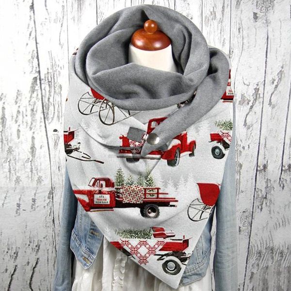 

scarves winter warm for womens ladies button soft scarf christmas holiday party warmer shawls wrap 2021 bufanda mujer a40, Blue;gray