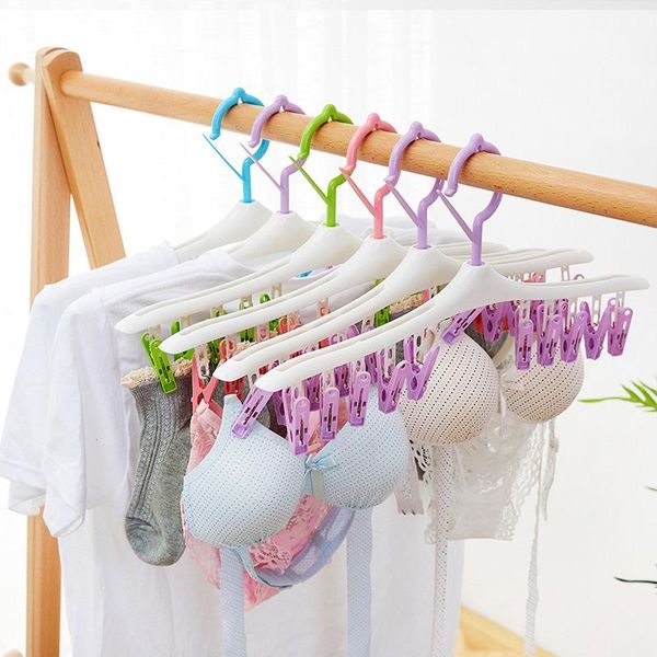 

creative plastic windproof drying rack organizer home bathroom balcony sundries baby clothing socks underwear storage hanger hangers & racks