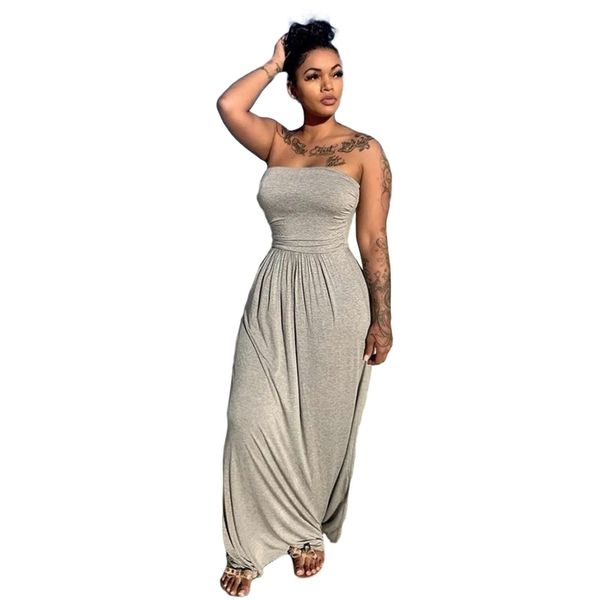 

solid color bodycon long dress women lace up backless summer black girl dresses female straps party beach vestidos 210525, Black;gray