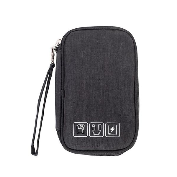 

storage bags portable anti scratch travel practical earphone wires charger cable bag home organizer rectangle zipper polyester pouch