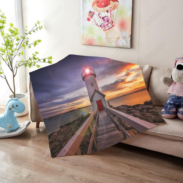

blankets annisquam lighthouse sherpa fleece blanket soft sunset off the coast of gloucester throw mandala fur bedspreads
