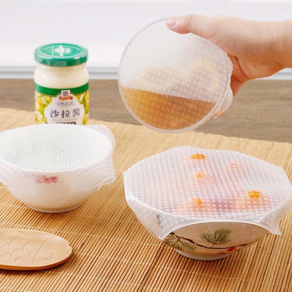 

food savers & storage containers multifunctional reusable silicone bowl cover fresh keeping wrap seal vacuum lid stretchkitchen tool