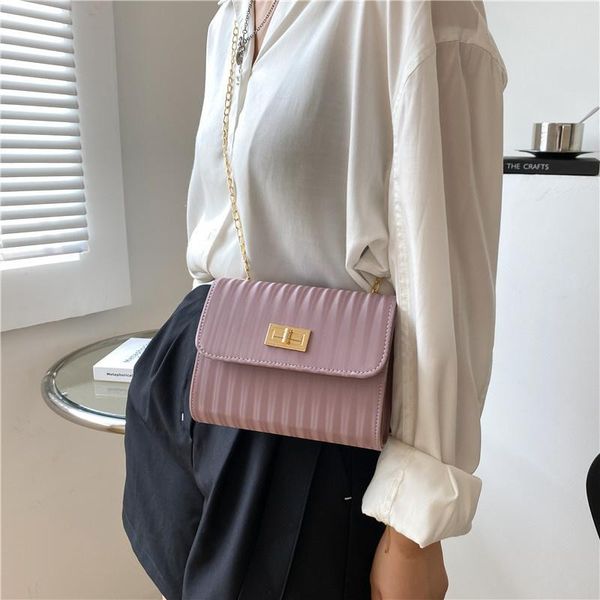 

evening bags women's messenger bag simple 2021 fashion student chain one-shoulder pu shoulder crossbody