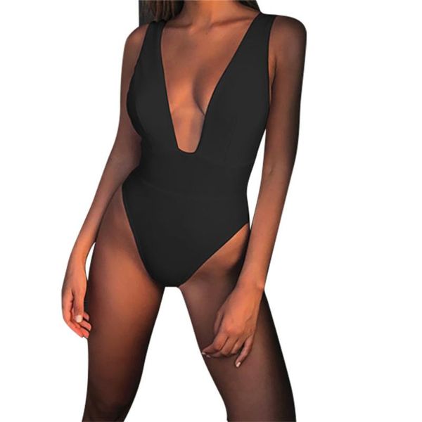 

bras sets women's one-piece swimsuit in solid color backless off shoulder push-up padded bra beachwear set 40fb18, Red;black