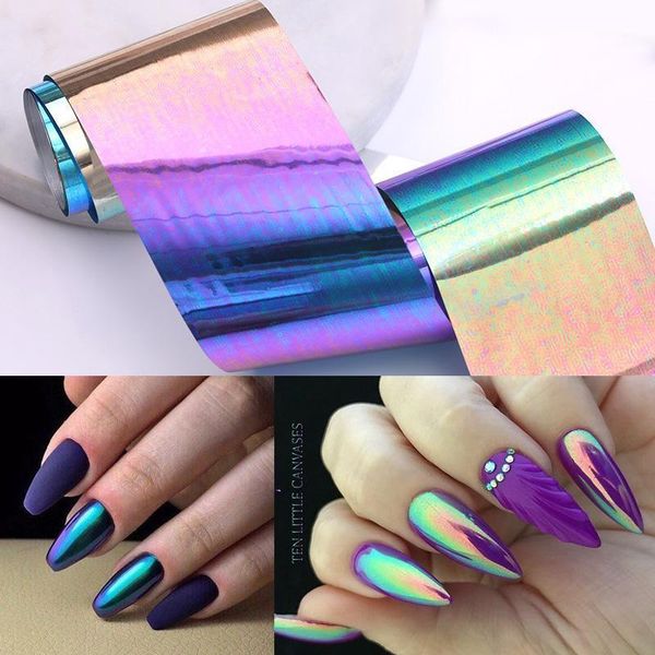

holographics nail foils stickers paper accessories marble art transfer sticker decals colorful auroras decoration1, Black