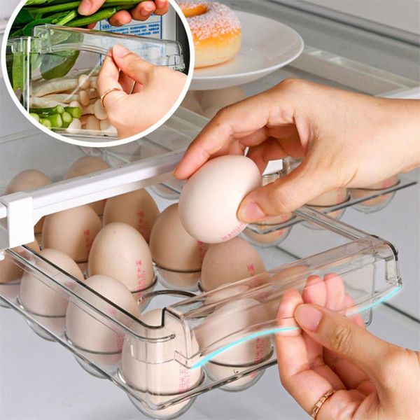 

storage bottles & jars fridge drawer organizer adjustable box eggs containers pantry er tool