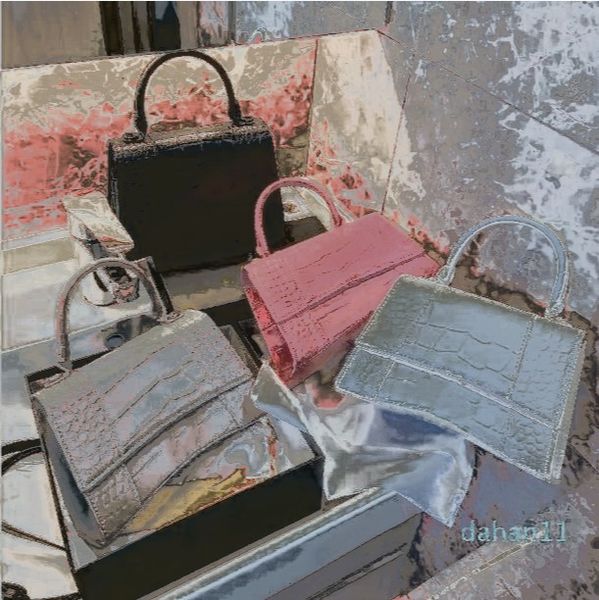 

2021 latest hourglass bags catwalk style designers womens handbags purses classic high-end hardware shoulder bag two sizes, multi-color