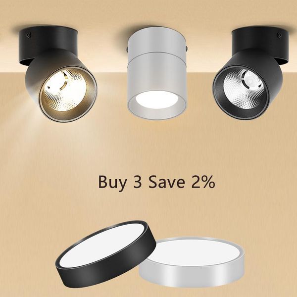 

downlights led downlight foldable spot light 220v lamp ceiling surface mounted 5/10/15/25w for bathroom kitchen indoor lighting