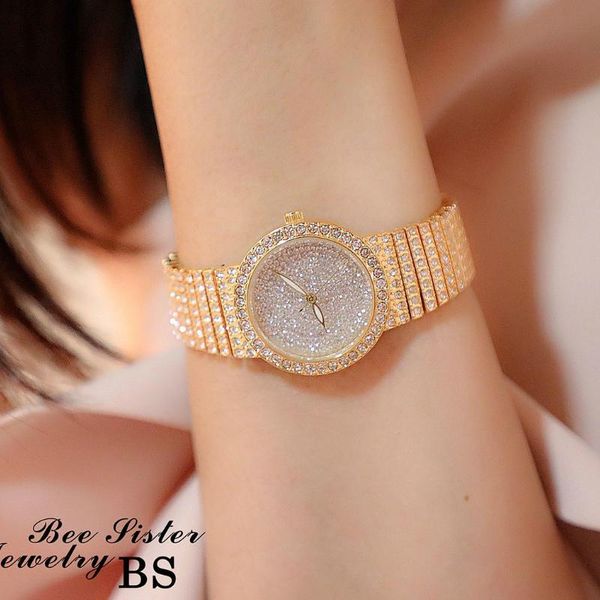 

wristwatches luxury women watches diamond 2 sizes dial elegant dress quartz ladies rhinestone wristwatch relogios femininos, Slivery;brown