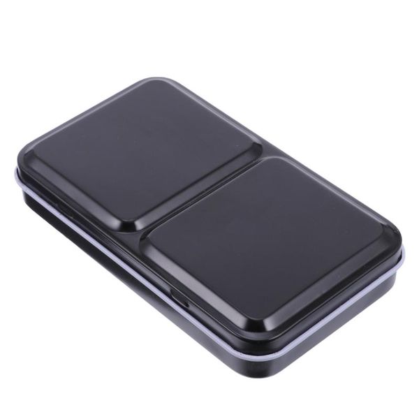 

eye shadow 1 set pigment iron empty box fillable storage container (black)