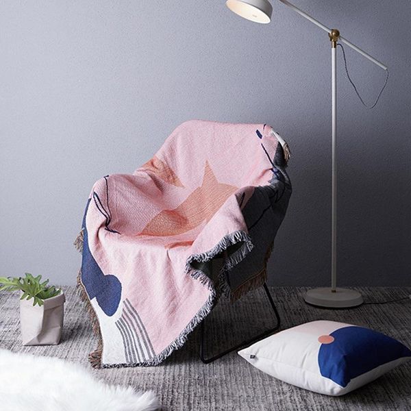 

blankets ins style sofa towel full cover nordic lazy cushion chair blanket single double backrest soft comfort bed decor