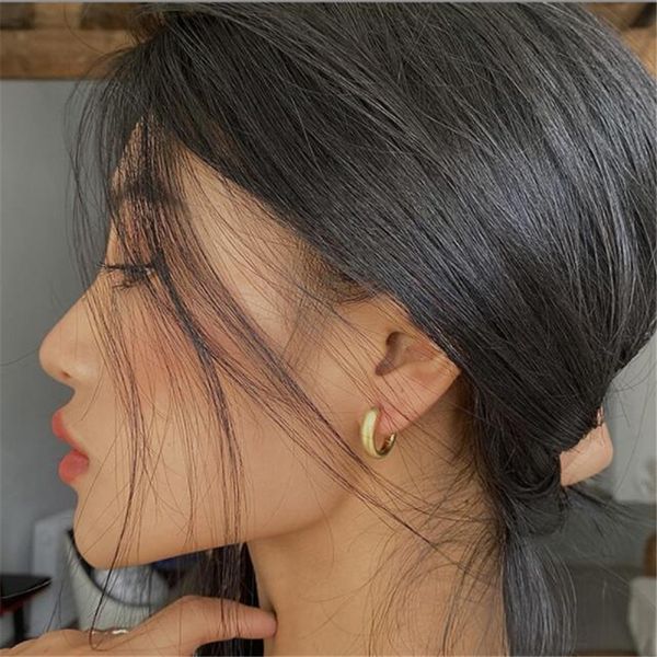 

designer b metal earrings female plain ring earrings hoop earrings paris high-end luxury, Golden;silver