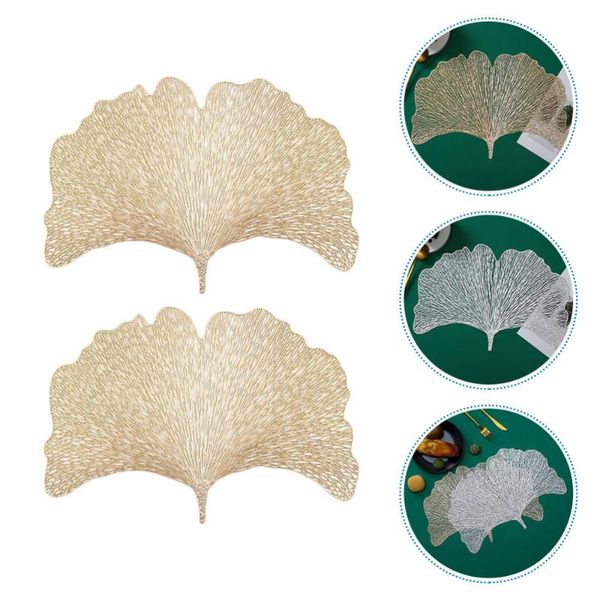 

mats & pads 2pcs ginkgo leaf table mat household decoration