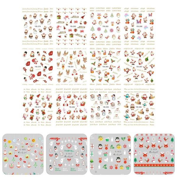 

gift wrap 48 sheets christmas themed nail sticker creative decal for decoration
