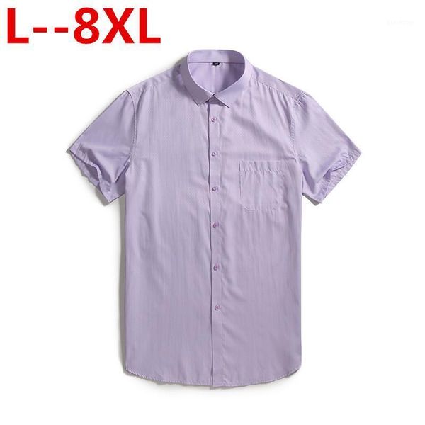 

men's casual shirts 8xl 6xl 5xl 4xl shirt short sleeve pure color summer male fashion hawaiian buckle slim fit mens dress1, White;black