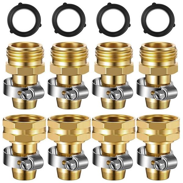 

watering equipments 99 -4 pcs 3/4 inch garden hose mender end repair kit connector male and female fittings