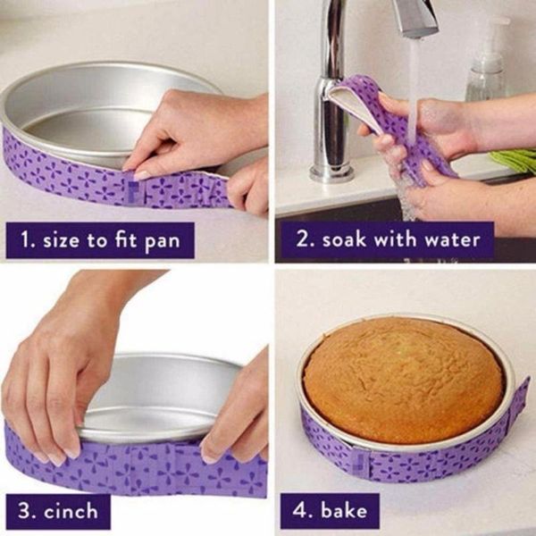 

1pcs cake pan strips bake even strip belt moist level baking tool set tray protection strap other bakeware