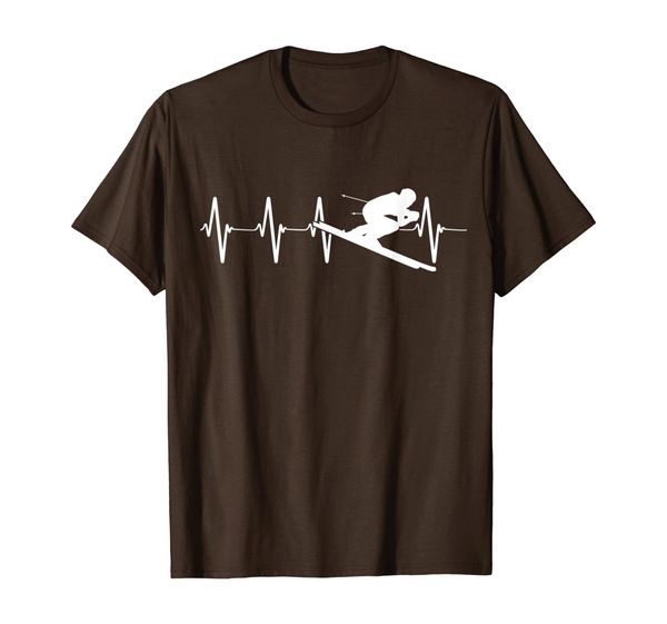 

Ski Heartbeat Downhill Skier Gift For A Ski Bum T-Shirt, Mainly pictures