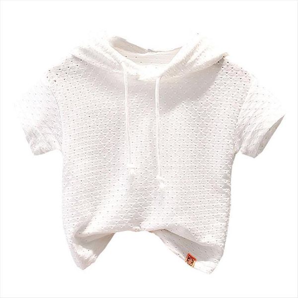 

vidmid childrens t shirt hooded printed baby girl short sleeve cotton white p112, Blue