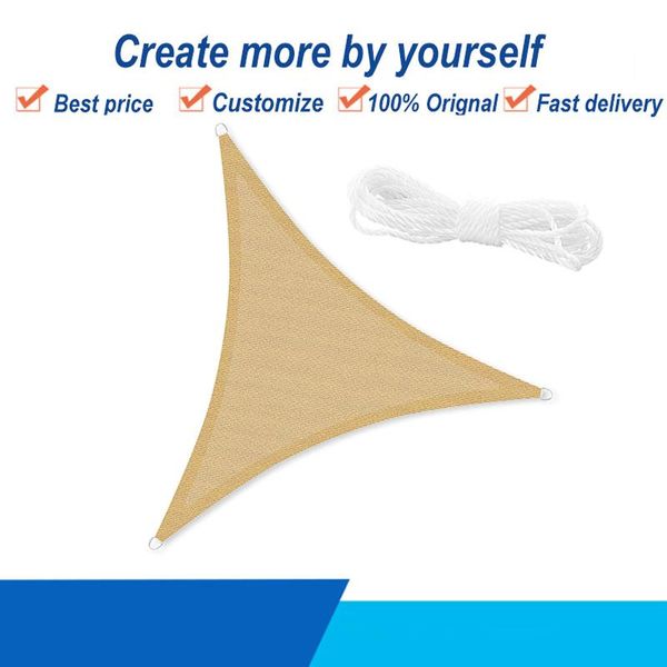 

shade 3x3x3m triangle sun sail waterproof outdoor garden patio party sunscreen awing canopy for beach camping pool
