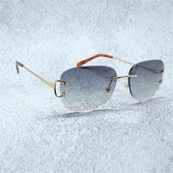 

75% off online shop rimless sunglasses oval shades glass women eyewear lentes de sol mujer, White;black