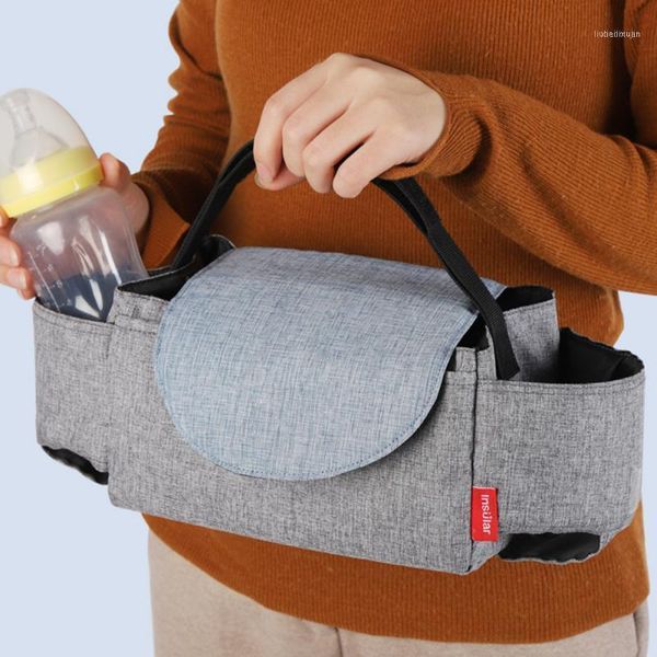

fashion mummy travel baby stroller diaper hanging bag nappy bottle holder organizer nursing care1
