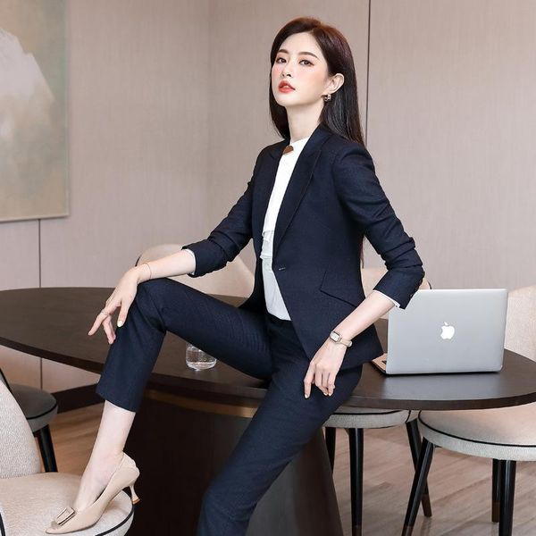 

women's suits & blazers formal suit autumn and winter fashion temperament interview business career work clothes, White;black