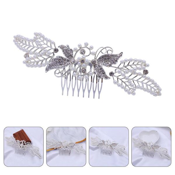 

hair brushes 1pc bride wedding headdress comb decoration, Silver