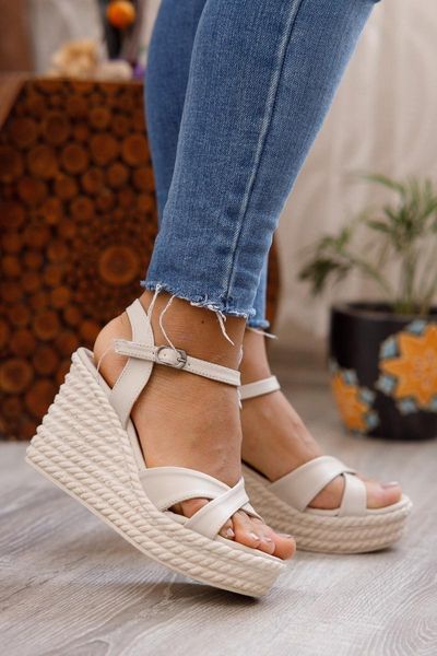 

sandals women's beige filler cross md1025-123-0002, Black