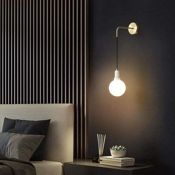 

wall lamp natural marble, height adjustable, tricolor light, bedroom, dining room, bar, sconce