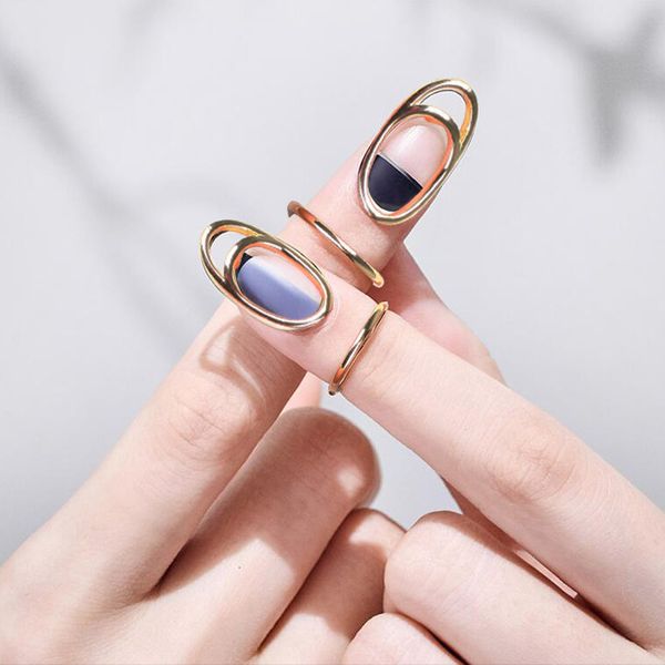 

jennie's fingertip nail ring, Blue;gray