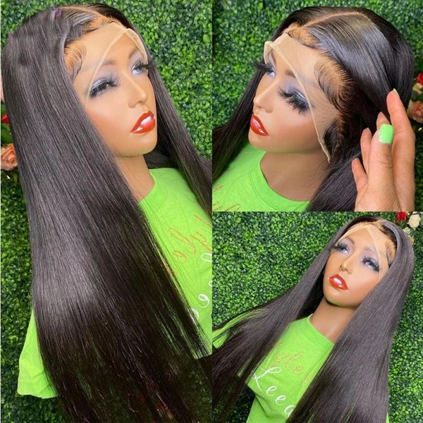 

lx brand natural black synthetic lace front wigs for women high temperature long silky straight wig red hair wigs cosplay wigfactory direct