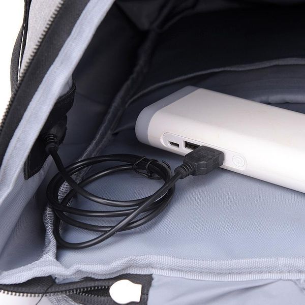 

backpack large capacity multifunctional usb solid color bucket sports wearable travel bag