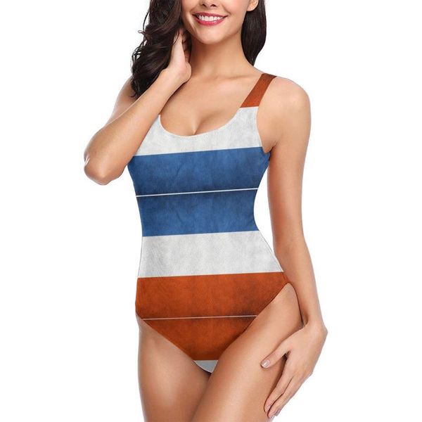 Costumi da bagno da donna Paesi Bassi Bandiera olandese Nazionale dell'Olanda Bikini sexy Vita bassa Costume da bagno per piscina ad asciugatura rapida