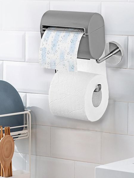 

punch-toilet paper holder, with wall-mounted towel decorative bathroom roll holder holders