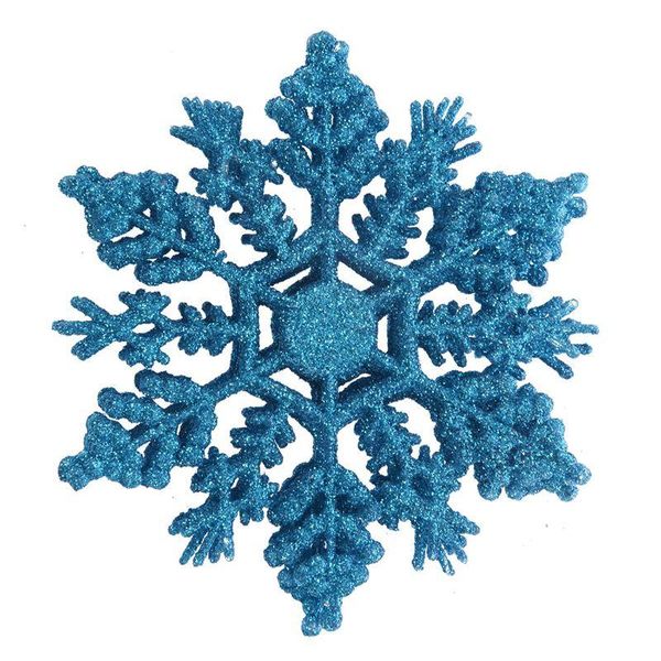 

christmas decorations 12 pcs glitter snowflake ornaments xmas tree hanging decoration blue