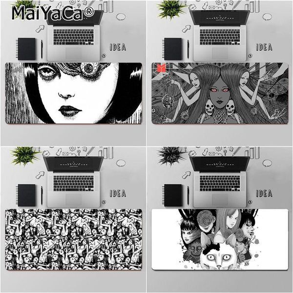 

mouse pads & wrist rests maiya junji ito tees horror rubber pc computer gaming mousepad