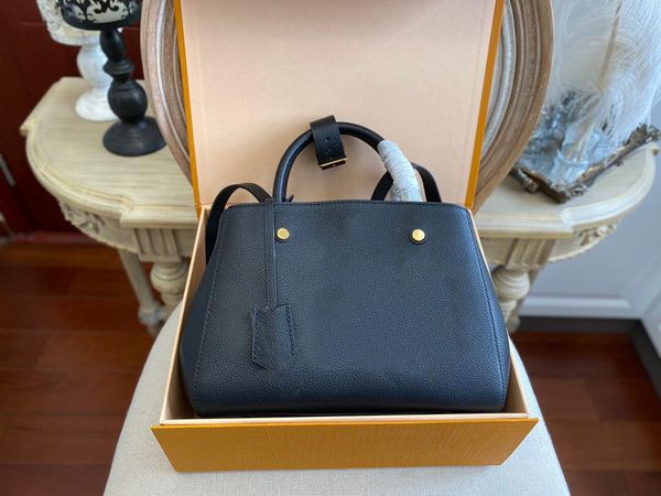 

luxurys designers montaigne mm bag bb bags embossed leather fashion womens business tote handbag cross body shoulder bag totes