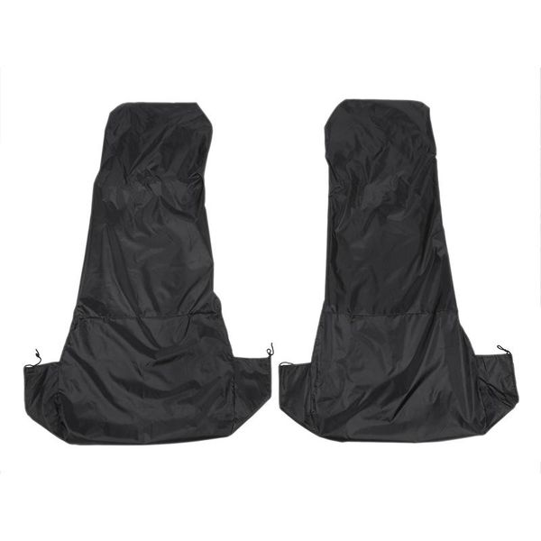 

2x universal waterproof nylon front car van seat covers protectors black pair