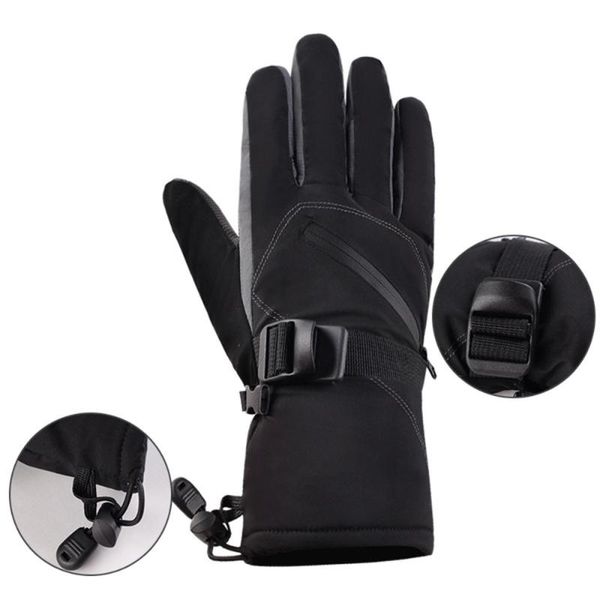 

ski gloves creative outdoor riding waterproof anti-slid sports finger for winter climbing hiking (black,